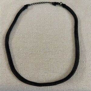 Black Women's Mesh Tube Necklace - Unbranded
